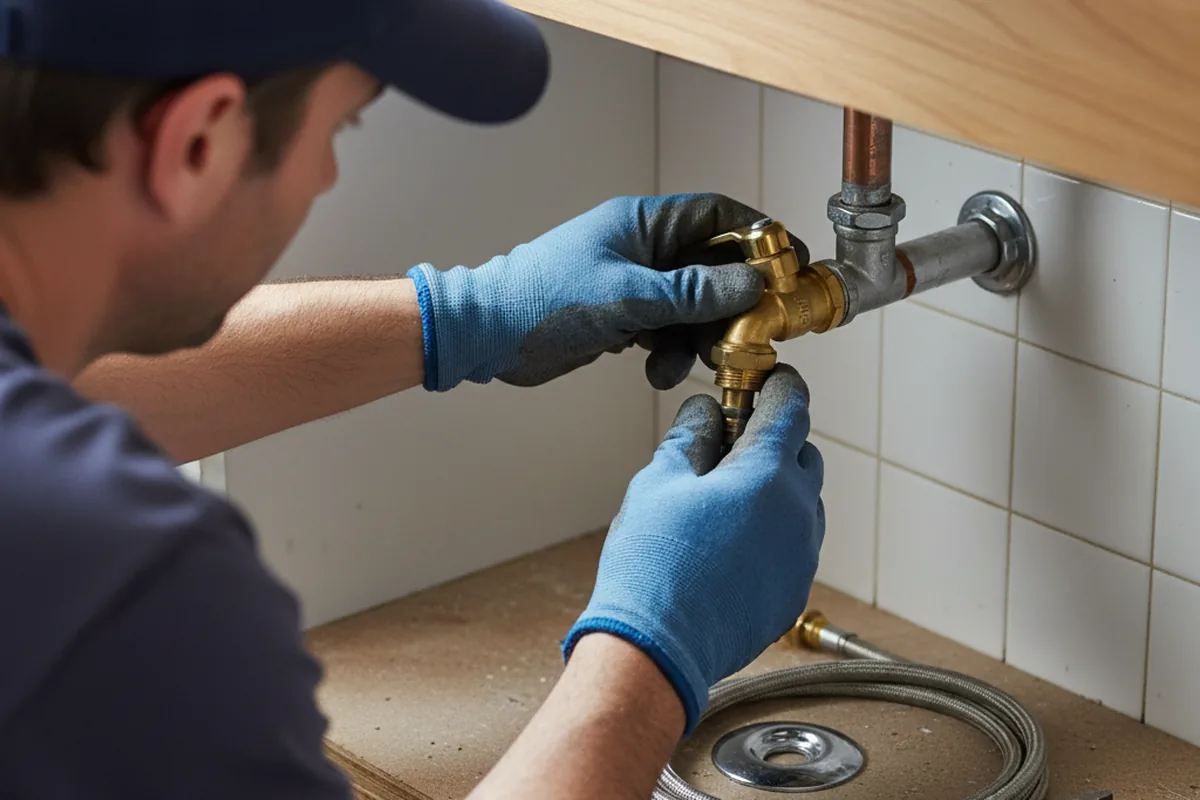 Shutoff valve and fitting work during Emergency Plumbing in Hazlehurst
